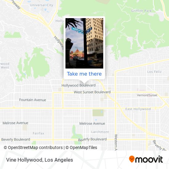 Vine Hollywood map