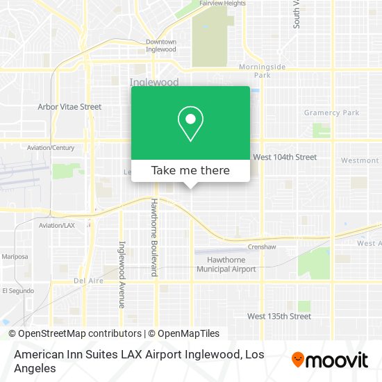 Mapa de American Inn Suites LAX Airport Inglewood