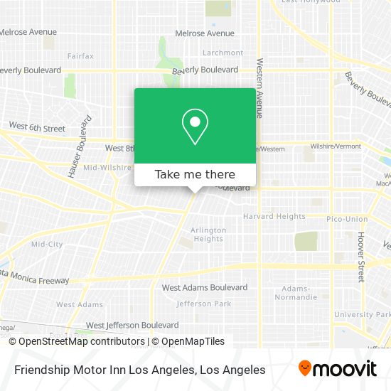 Friendship Motor Inn Los Angeles map