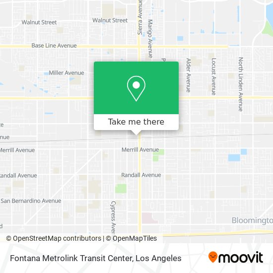 Mapa de Fontana Metrolink Transit Center