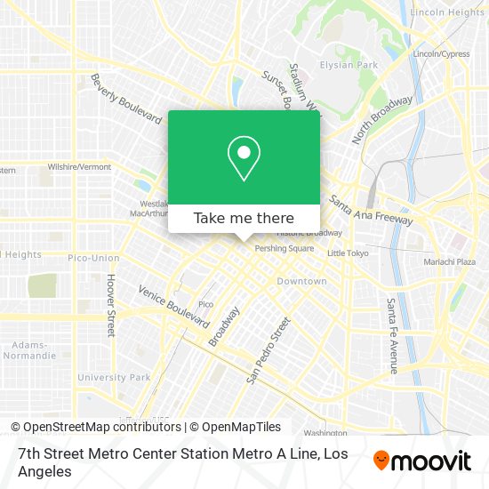7th Street Metro Center Station Metro A Line map