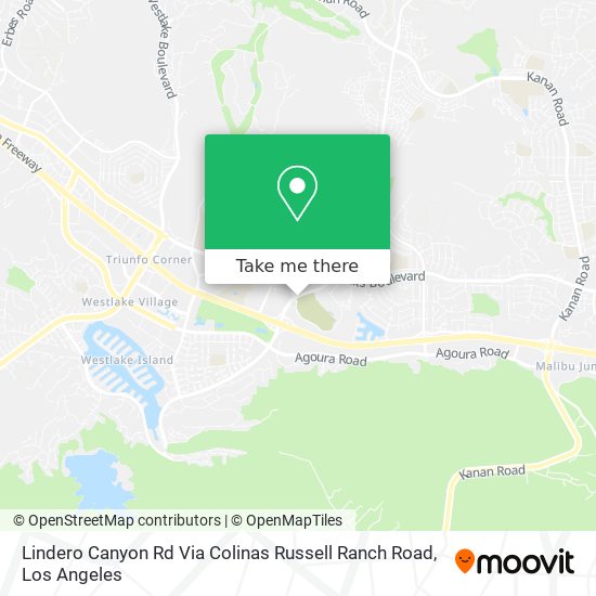 Lindero Canyon Rd Via Colinas Russell Ranch Road map