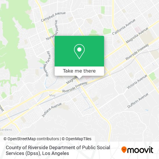 Mapa de County of Riverside Department of Public Social Services (Dpss)