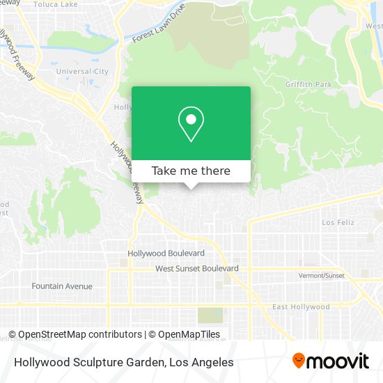 Hollywood Sculpture Garden map