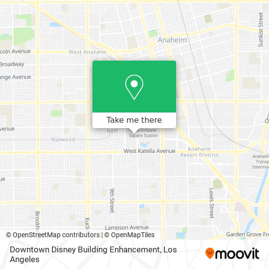 Downtown Disney Building Enhancement map