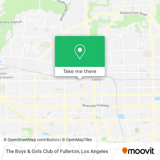 Mapa de The Boys & Girls Club of Fullerton