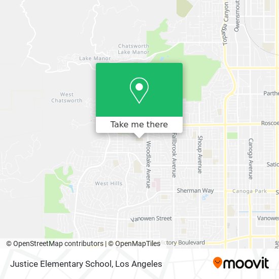 Justice Elementary School map