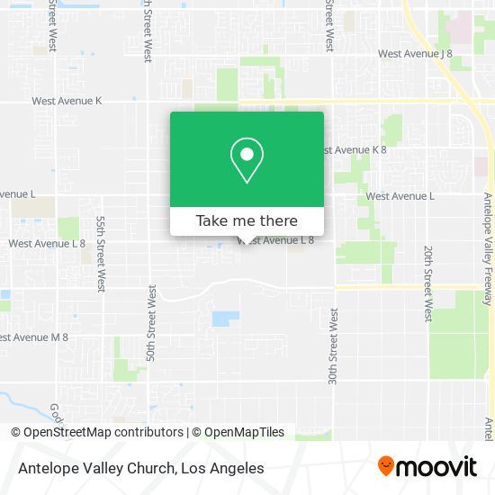 Antelope Valley Church map
