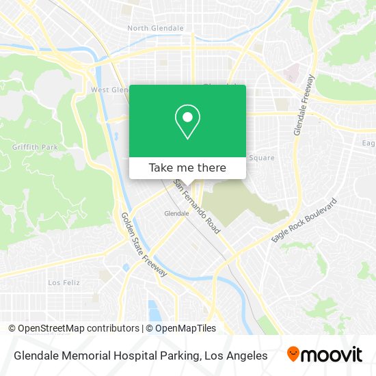 Mapa de Glendale Memorial Hospital Parking