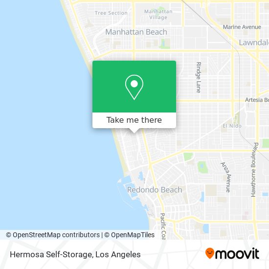 Hermosa Self-Storage map