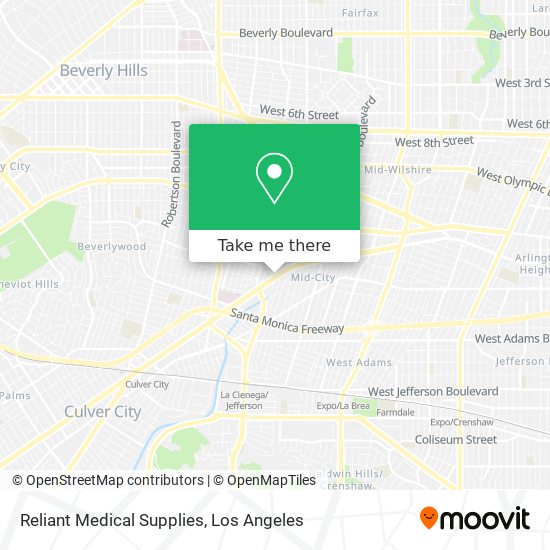 Reliant Medical Supplies map