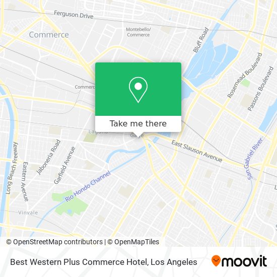 Best Western Plus Commerce Hotel map