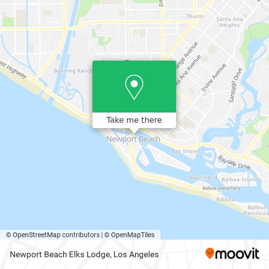 Newport Beach Elks Lodge map