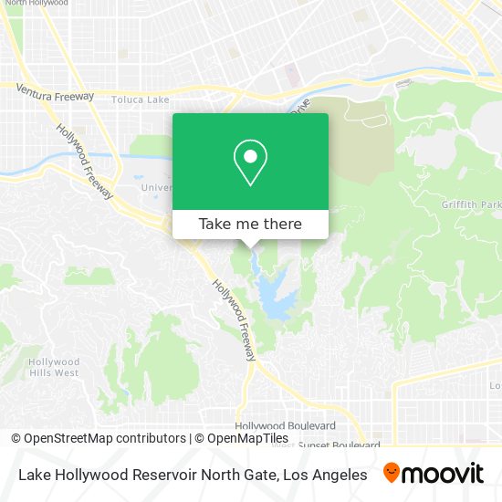 Mapa de Lake Hollywood Reservoir North Gate