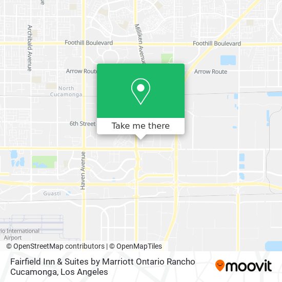 Mapa de Fairfield Inn & Suites by Marriott Ontario Rancho Cucamonga