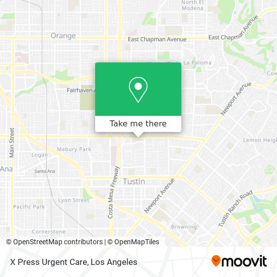 X Press Urgent Care map