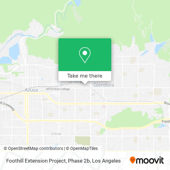 Foothill Extension Project, Phase 2b map