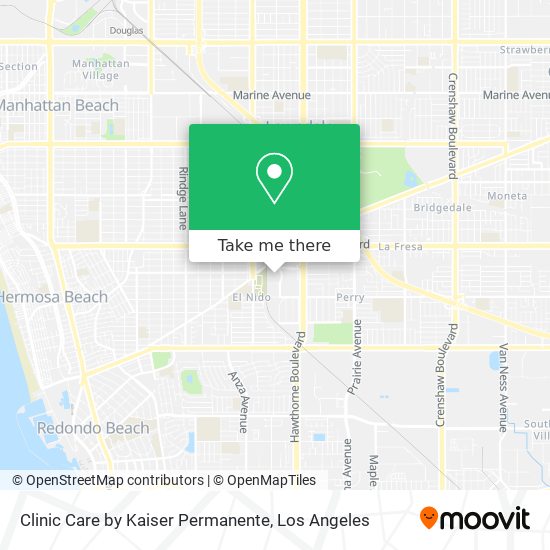 Clinic Care by Kaiser Permanente map