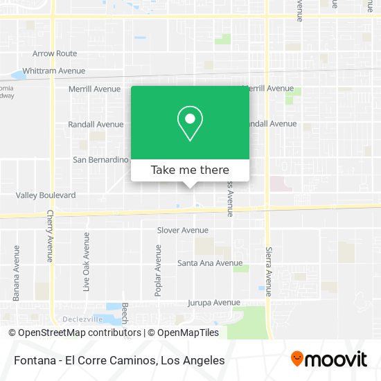 Fontana - El Corre Caminos map