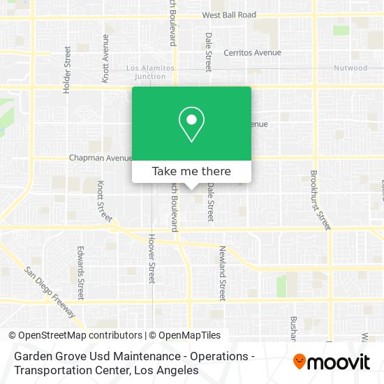 Garden Grove Usd Maintenance - Operations - Transportation Center map