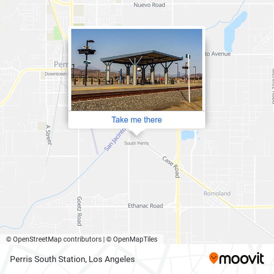 Perris South Station map