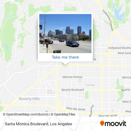 Mapa de Santa Monica Boulevard