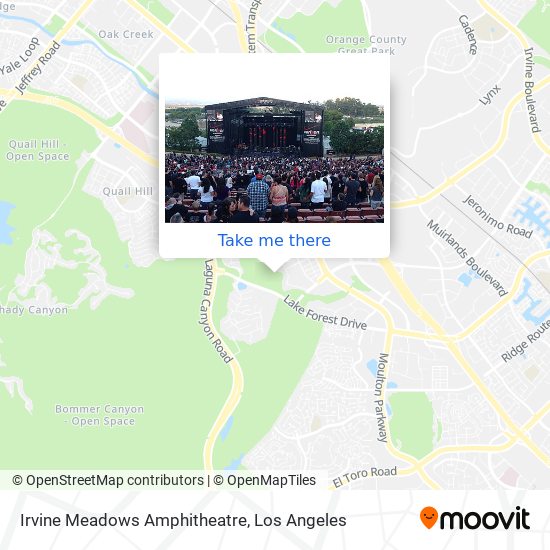 Irvine Meadows Amphitheatre map