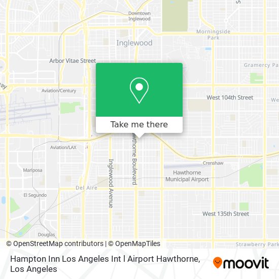 Hampton Inn Los Angeles Int l Airport Hawthorne map