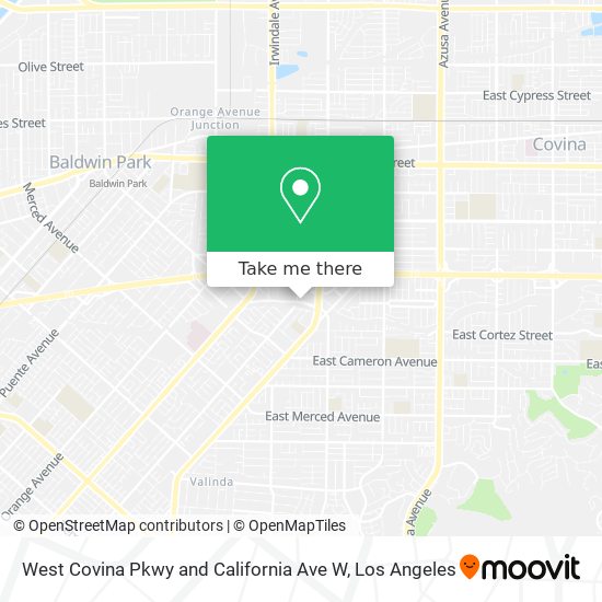 West Covina Pkwy and California Ave W map