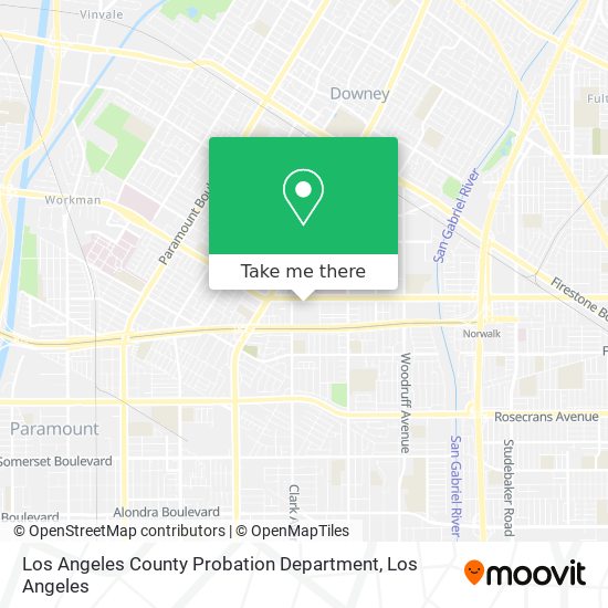 Mapa de Los Angeles County Probation Department