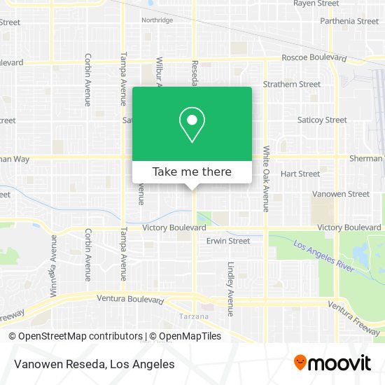 Vanowen Reseda map