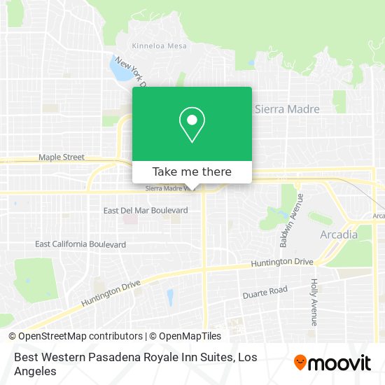 Best Western Pasadena Royale Inn Suites map