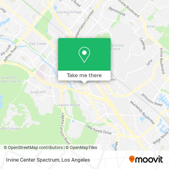 Irvine Center Spectrum map