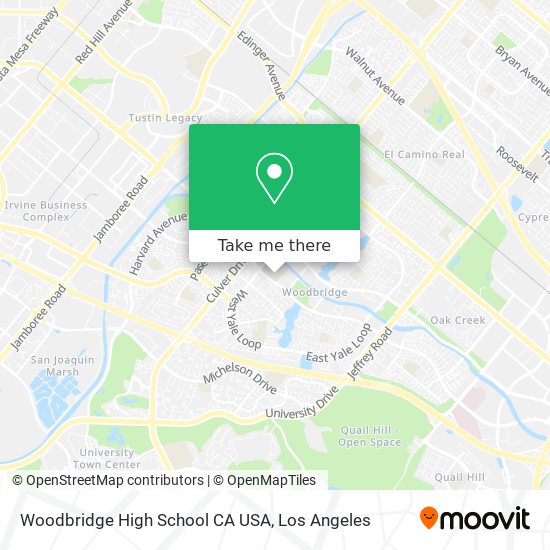 Woodbridge High School CA USA map