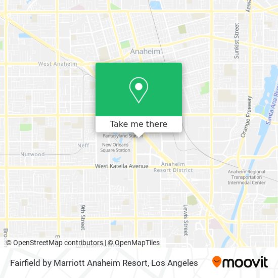 Mapa de Fairfield by Marriott Anaheim Resort