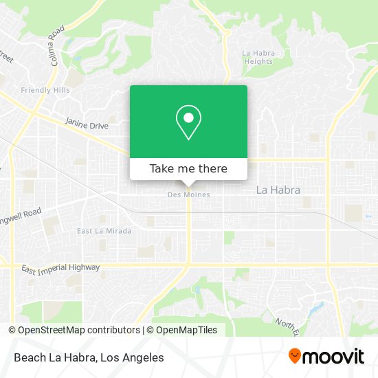 Beach La Habra map