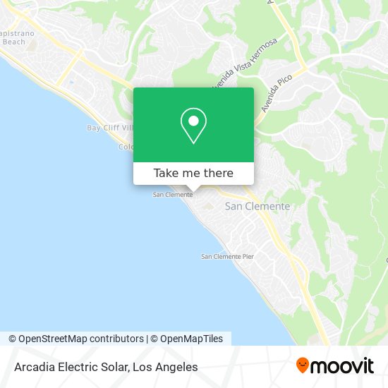 Arcadia Electric Solar map