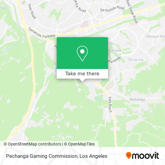 Mapa de Pechanga Gaming Commission