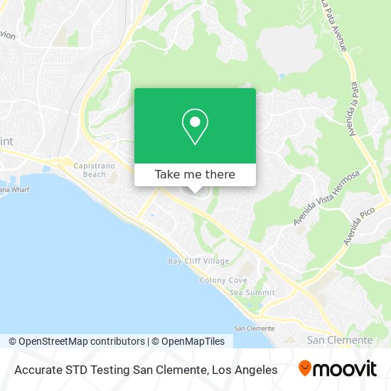 Accurate STD Testing San Clemente map