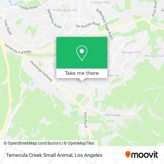 Mapa de Temecula Creek Small Animal