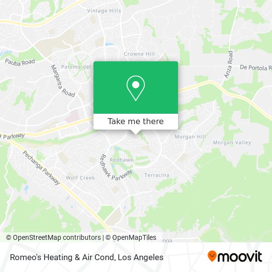 Romeo's Heating & Air Cond map