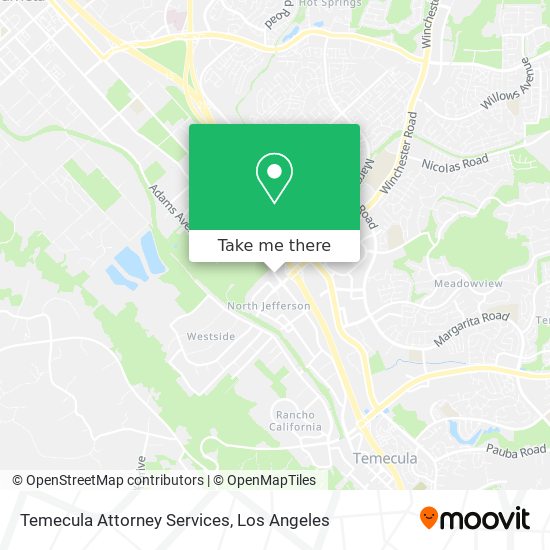 Temecula Attorney Services map