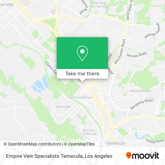 Mapa de Empire Vein Specialists Temecula