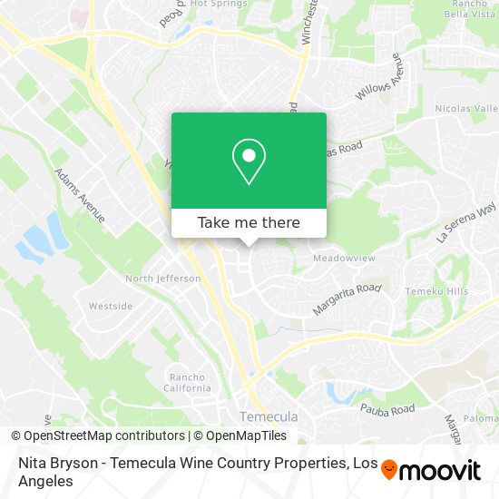 Nita Bryson - Temecula Wine Country Properties map
