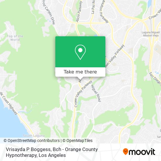 Vrisayda P Boggess, Bch - Orange County Hypnotherapy map