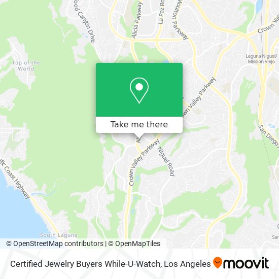 Certified Jewelry Buyers While-U-Watch map