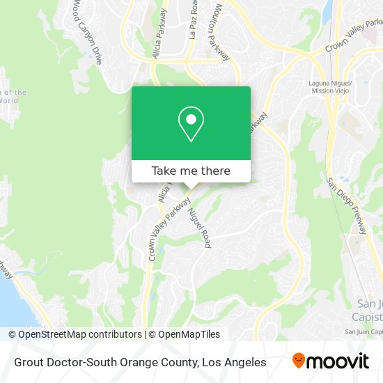 Mapa de Grout Doctor-South Orange County