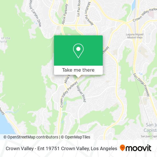 Mapa de Crown Valley - Ent 19751 Crown Valley
