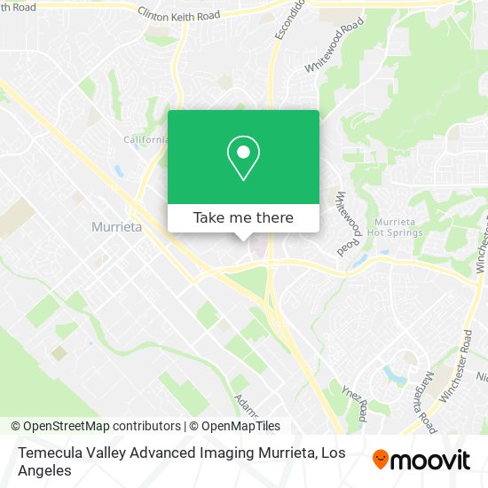 Temecula Valley Advanced Imaging Murrieta map
