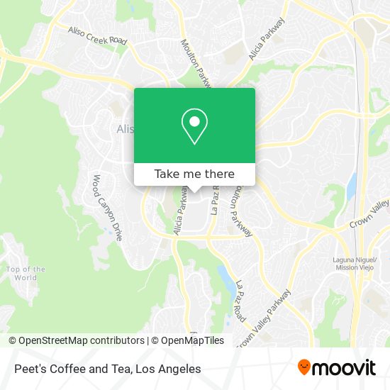 Peet's Coffee and Tea map